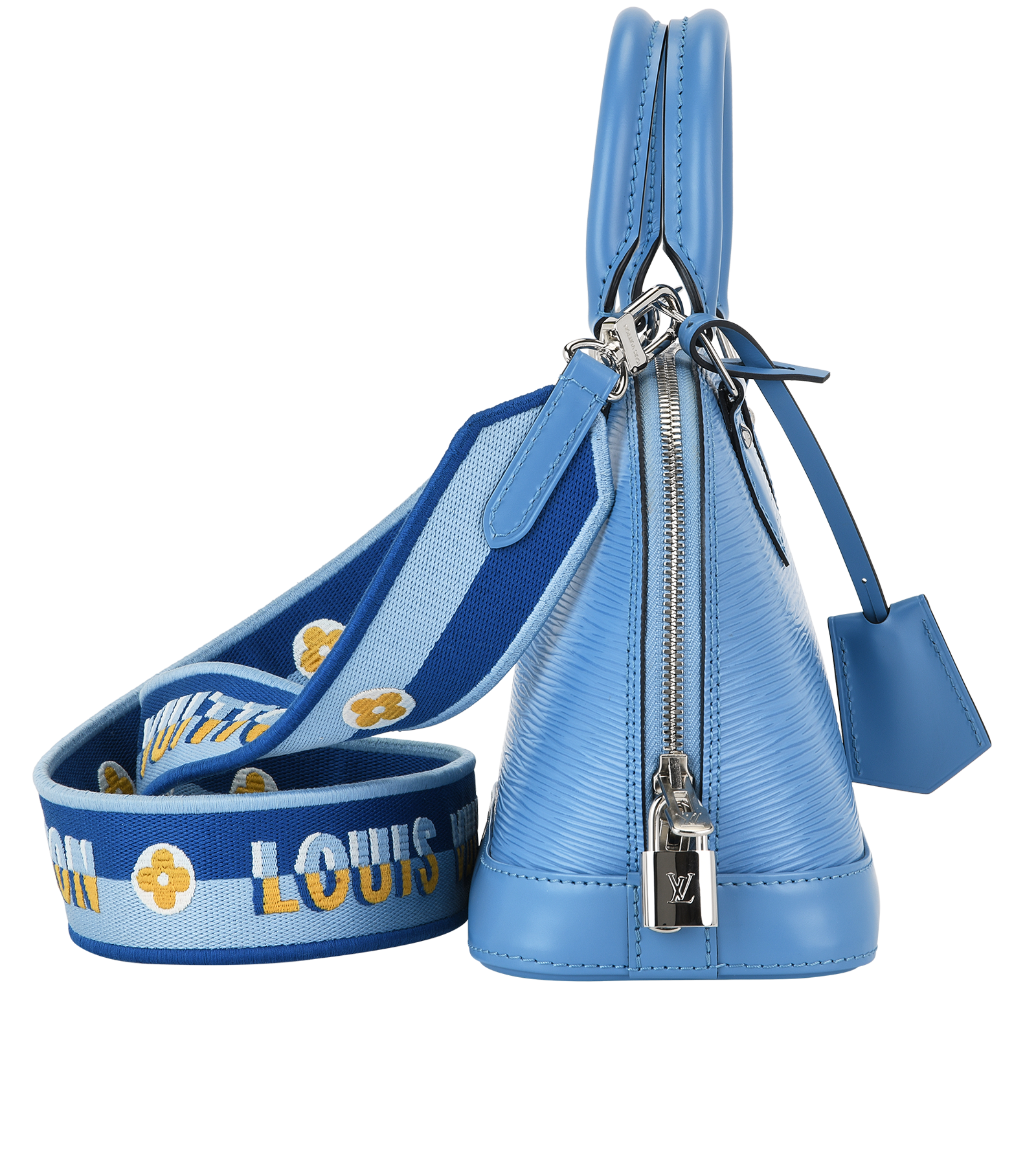 Alma BB, &pound;1,200, Handbags, Blue, Leather, Side view